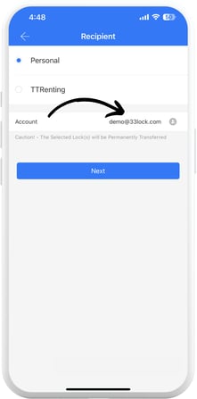 TTLock App Sign up email