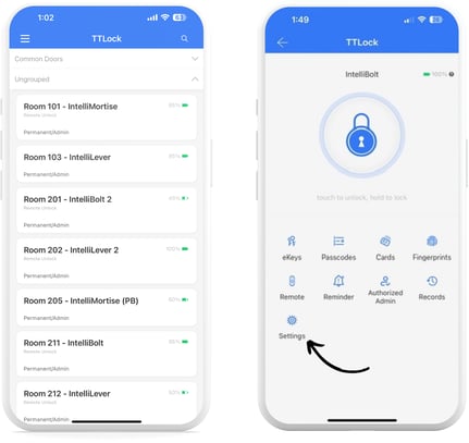 TTLock App_Lock setting