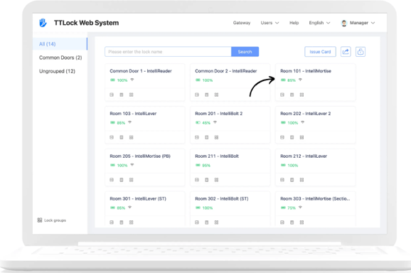 TTLock Web_Select Lock