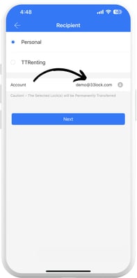 TTLock App Sign up email